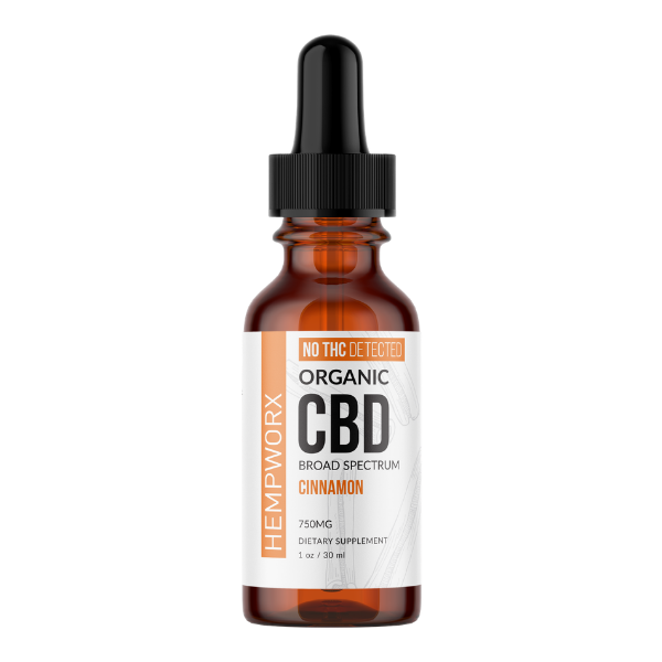 HempWorx 750 CBD Oil Broad Spectrum Cinnamon