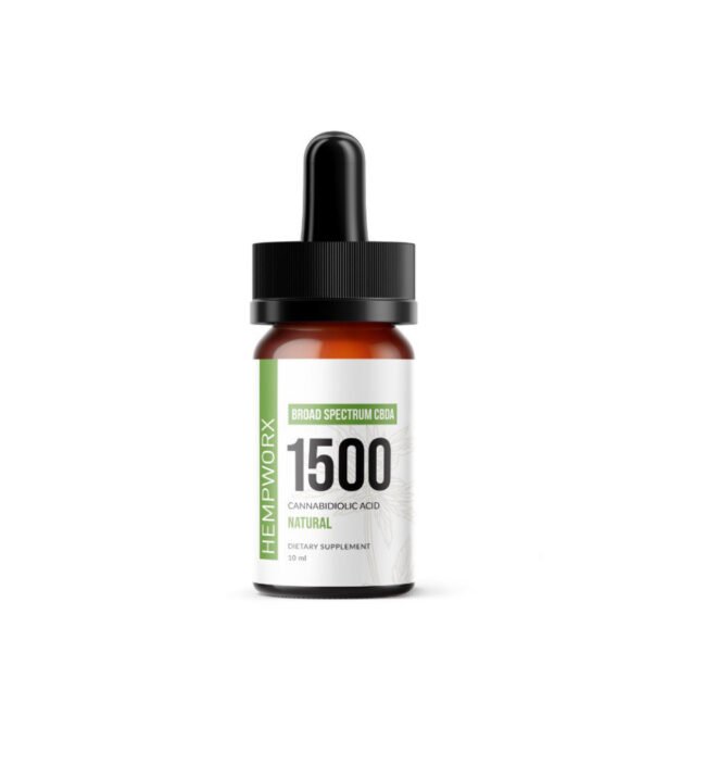 HempWorx CBDA Tincture | Broad Spectrum 1500mg THC-Free