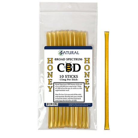 Zatural CBD Honey Sticks – Broad Spectrum CBD