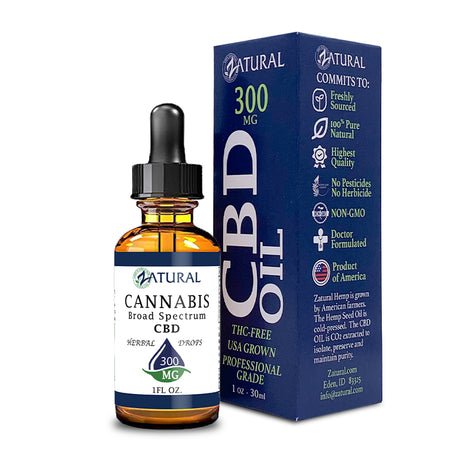 Zatural Broad Spectrum CBD Oil Drops – THC Free