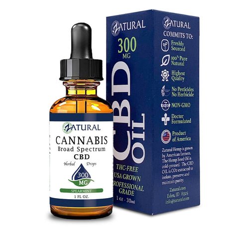 Zatural Spearmint CBD Oil Drops – Broad Spectrum THC Free
