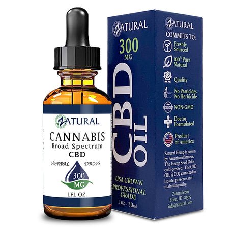 Zatural Natural CBD Oil Drops – Broad Spectrum THC Free